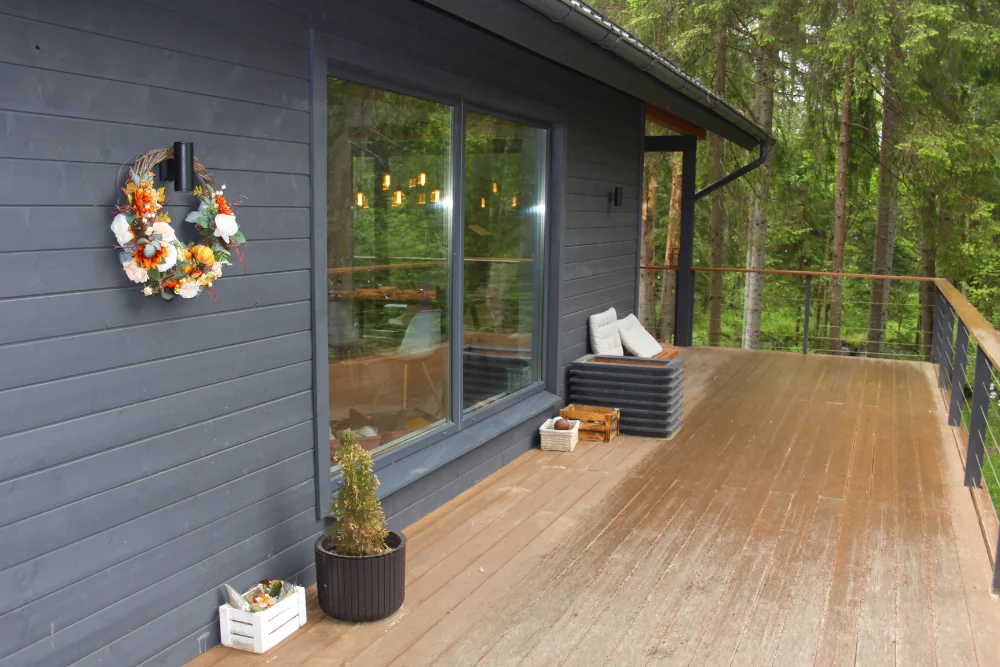 Custom wood deck with cable balusters NC Foothills Region — The Foothills Deck Company