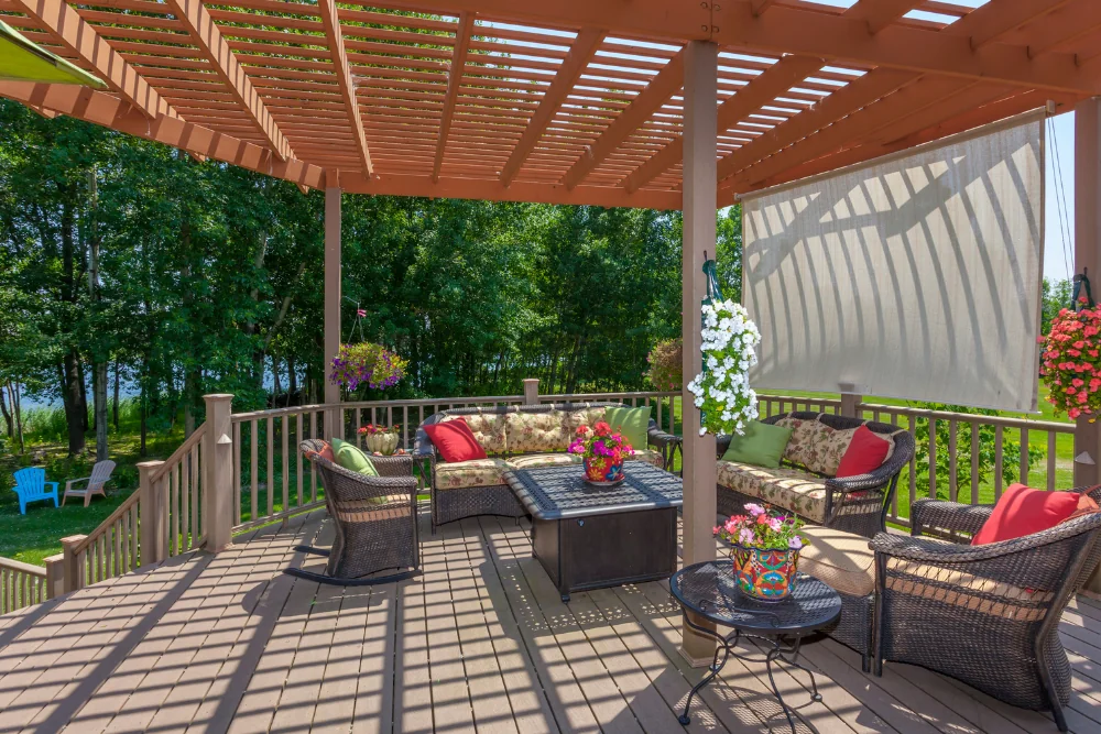 Custom deck with pergola Taylorsville NC — The Foothills Deck Company
