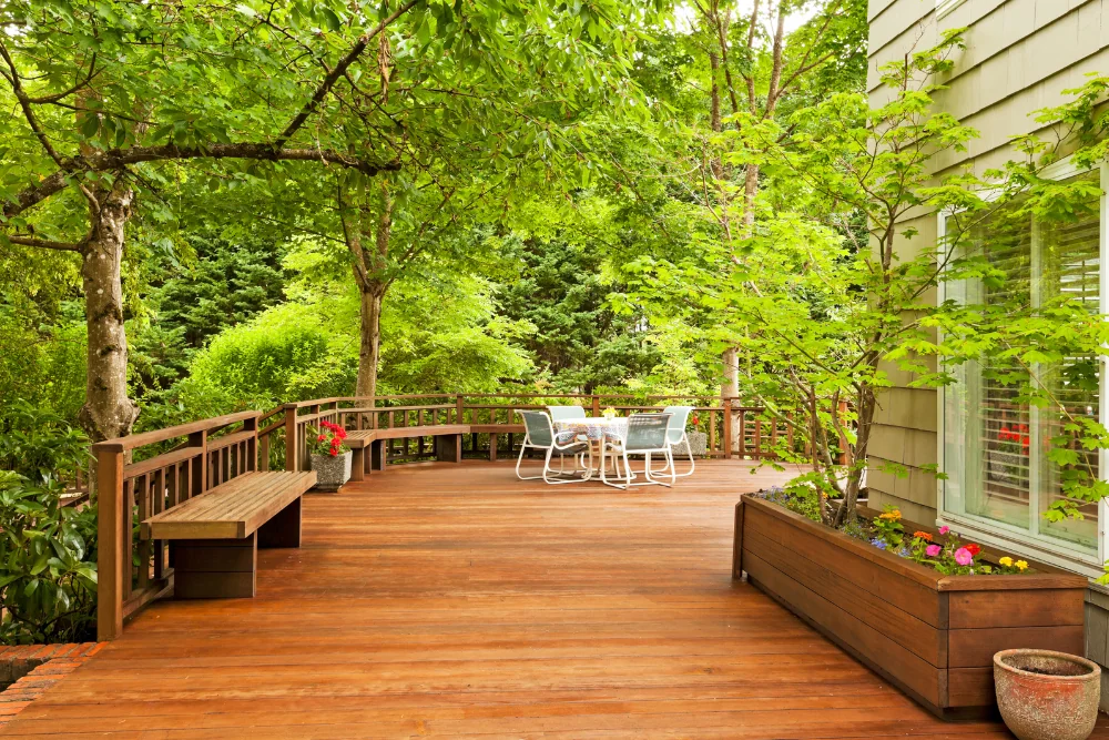 12x30 custom wood deck NC Foothills Region — The Foothills Deck Company